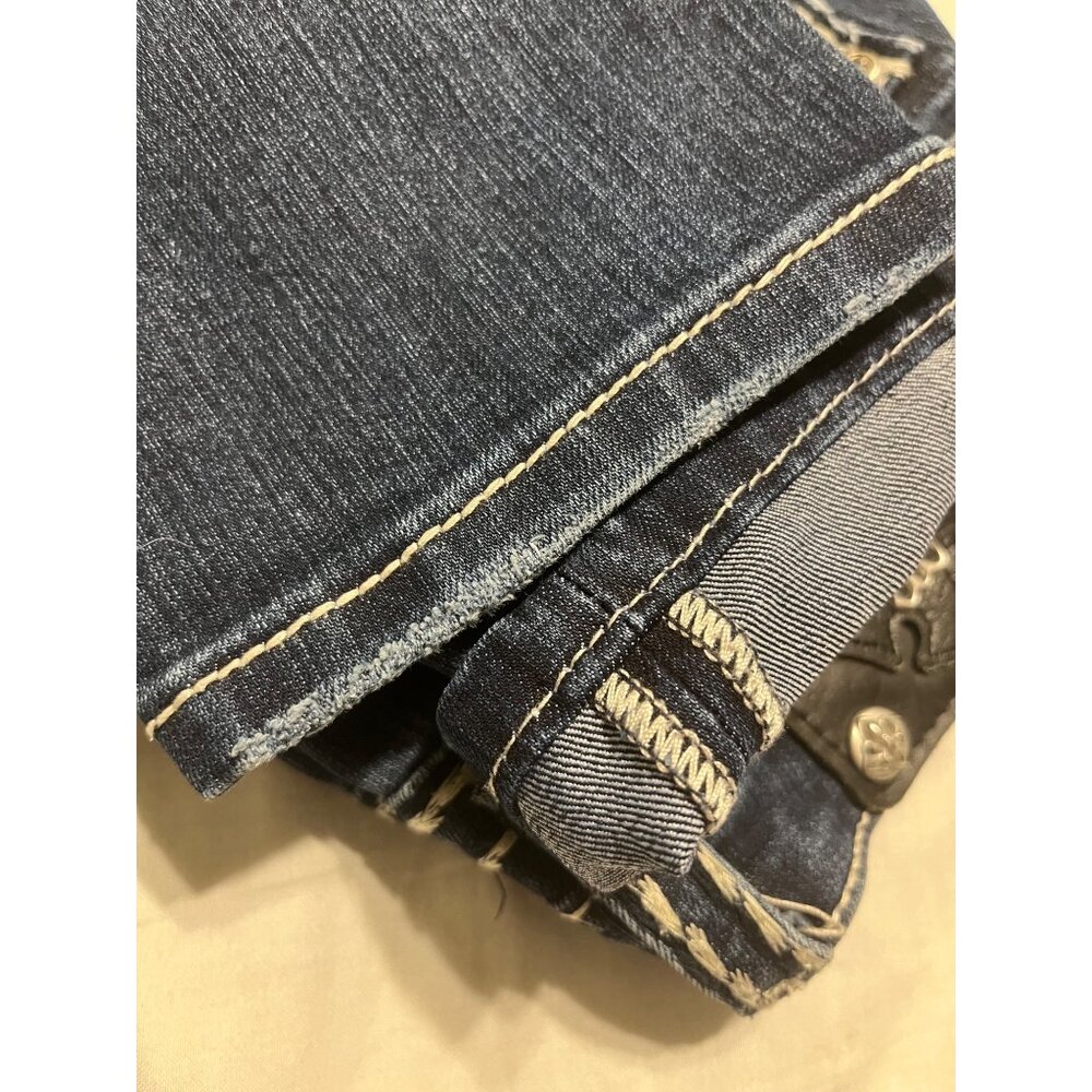 Miss Me Womens Signature Skinny Jeans Size 28 Inseam 31 Dark Wash Cotton Blend D - Picture 6 of 7